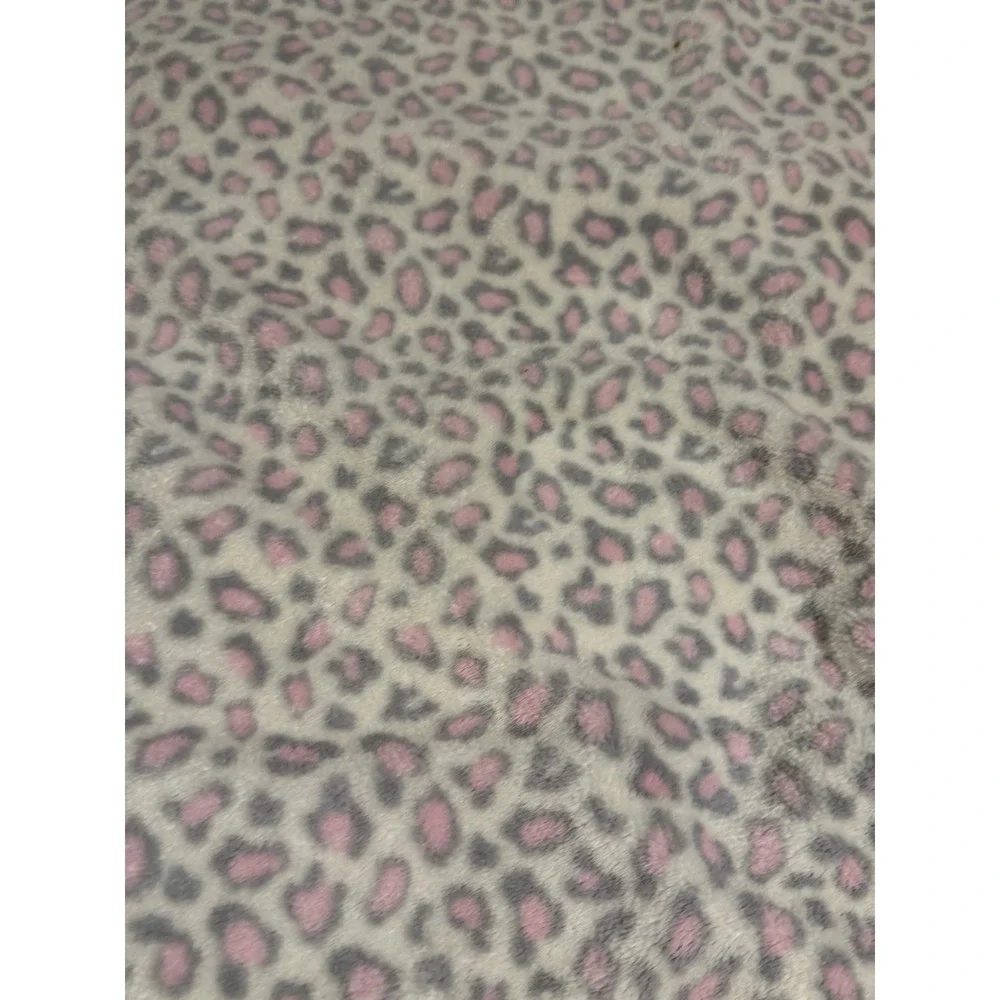 Garanimals Baby Blanket Pink Grey Leopard Animal Print Plush Fleece GM4410G